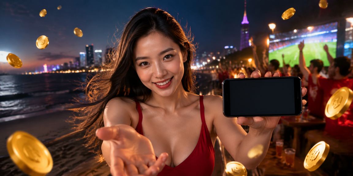 Người dùng Sài Gòn đọc bảng tỷ lệ kèo thể thao trực tuyến tại bãi biển buổi chiều